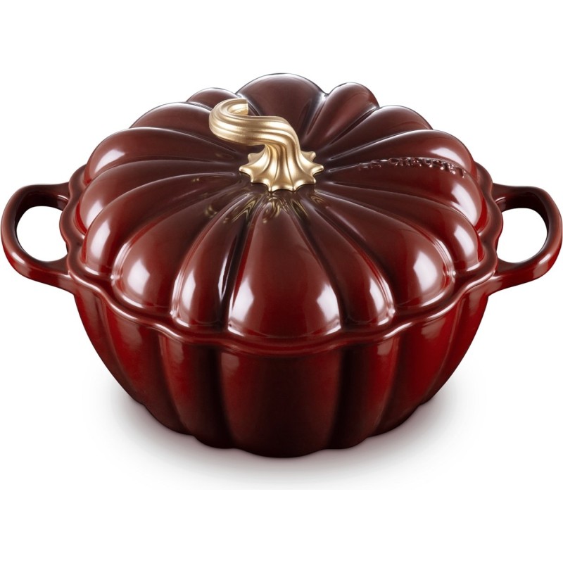Le Creuset Cocotte Zucca Ghisa Smaltata, 24 cm, Garnet Gold