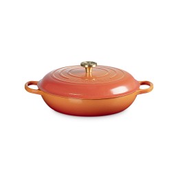 Le Creuset Evolution Cast Iron Low Saucepan 30 cm, Flammee Doree