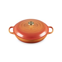 Le Creuset Evolution Cast Iron Low Saucepan 30 cm, Flammee Doree