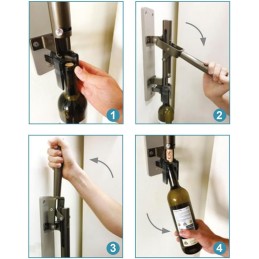 copy of BOJ Cavatappi Professionale da Parete Cromato Opaco Manico in Legno