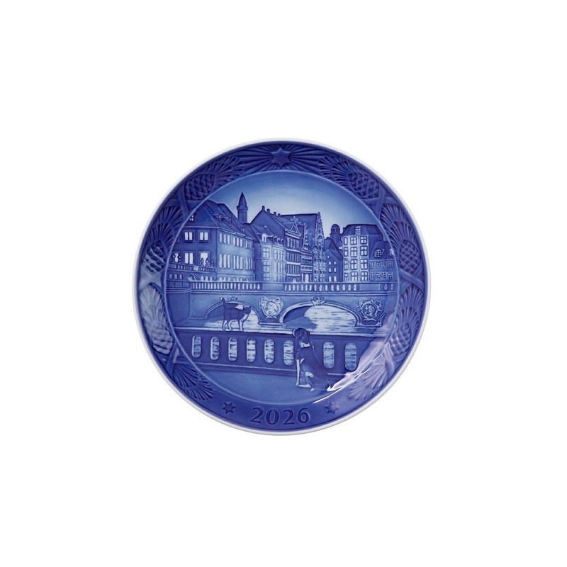 Royal Copenhagen Christmas Plate 2026 "The Marble Bridge" in Porcelain