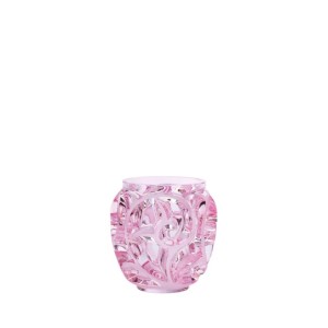 Lalique Tourbillons Small Vase Pink Luster Crystal Ref. 10801400