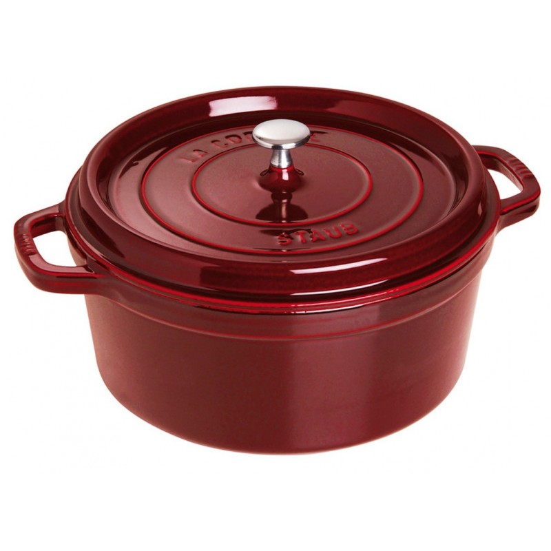 Staub Cocotte Tonda 26 cm Rosso Granato