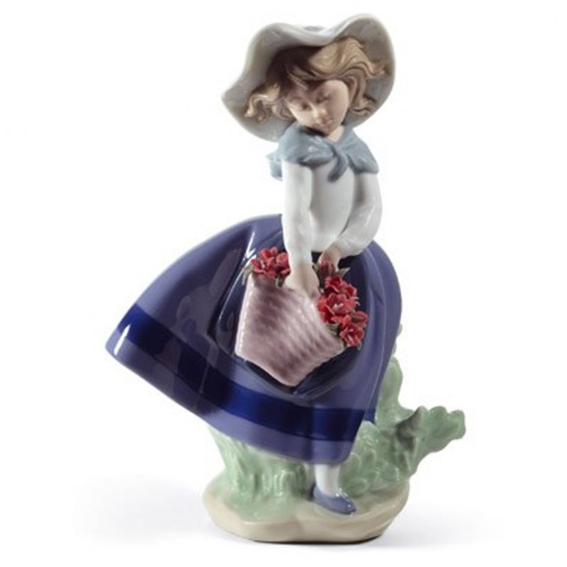Lladrò Statua Ragazza con Borsa-Pretty Pickings 01008705