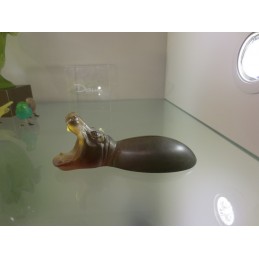 Daum Crystal Fermacarte Ippopotamo 16 cm 03774