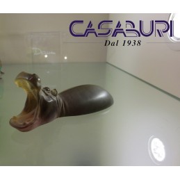 Daum Crystal Fermacarte Ippopotamo 16 cm 03774