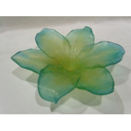 Daum Crystal Amaryllis Coppa Turchese 35 cm 03578