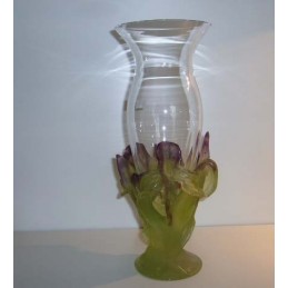 Daum Crystal Iris Vaso in Cristallo 34 cm 03537