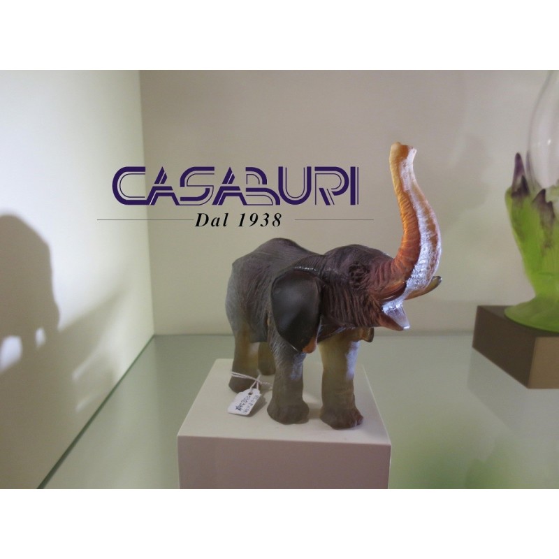 Daum Crystal Elefante Piccolo Ambra-Verde 14,5 cm 03238-1