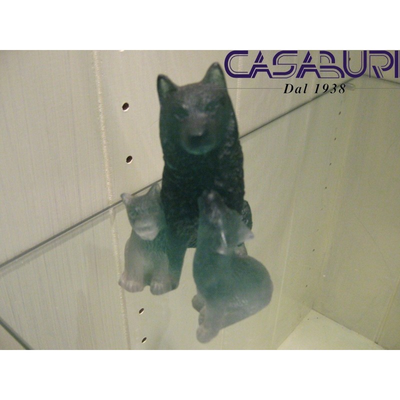 Daum Crystal Cane Husky con Cuccioli  in Cristallo 065030