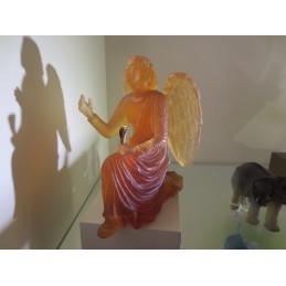 Daum Crystal Angelo Gabriele in Cristallo Ambra 02560