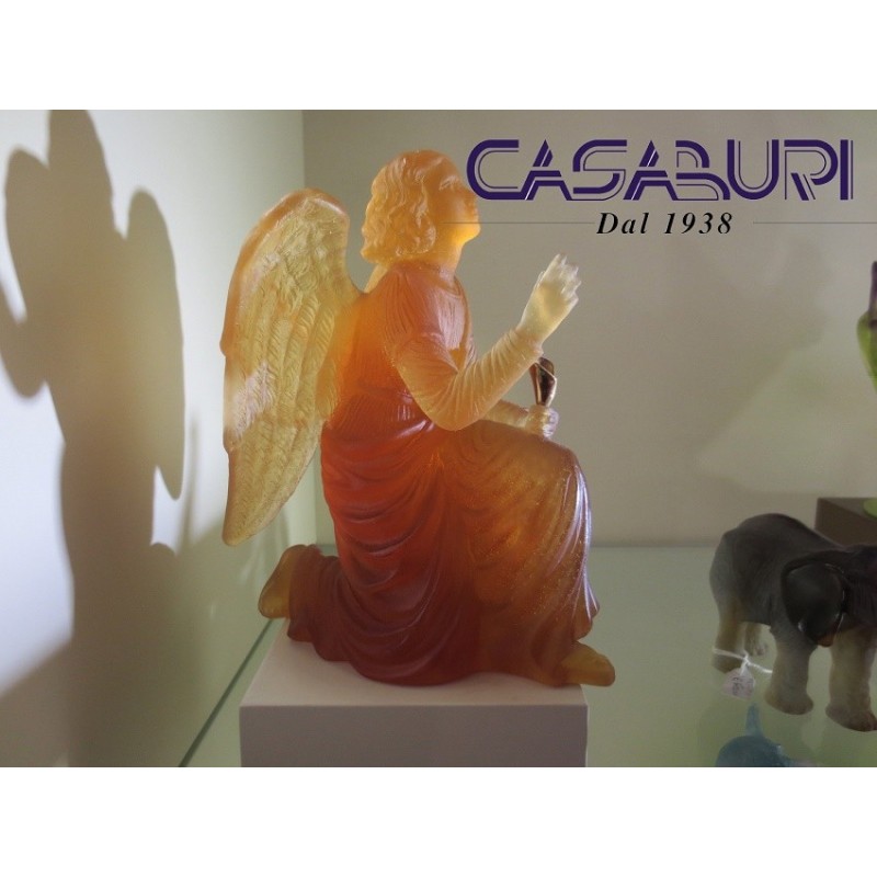 Daum Crystal Angelo Gabriele in Cristallo Ambra 02560