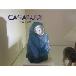 Daum Crystal Orologio in Cristallo Verde Pâte de verre