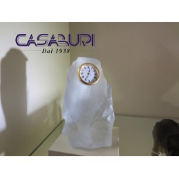 Daum Crystal Orologio in Cristallo Bianco Pâte de verre