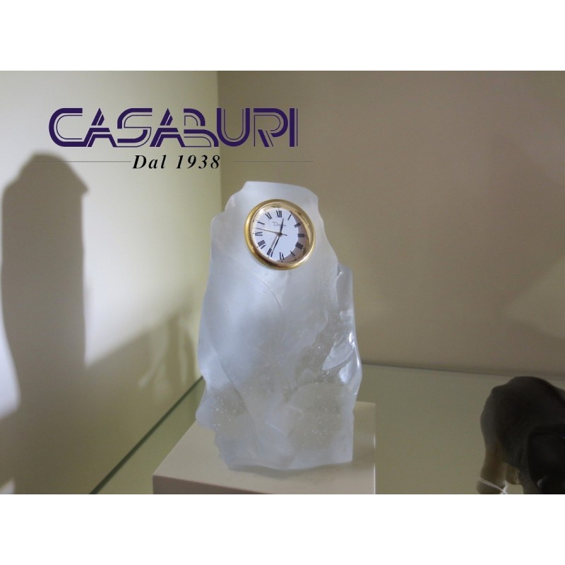 Daum Crystal Orologio in Cristallo Bianco Pâte de verre