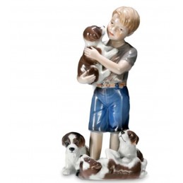 Royal Copenhagen Statuina Bimbo con Cuccioli 1249362