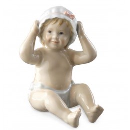 Royal Copenhagen Statuina Neonata con Cuffietta 1249247