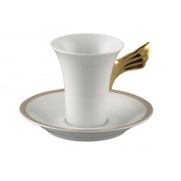 Versace Medaillon Meandre D'Or Tazza Caffè Espresso con Piattino