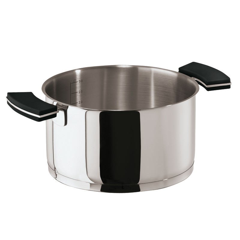 Sambonet 12'O'Clock Grey Casseruola alta 24 cm con coperchio