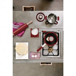 Sambonet 12'O'Clock Red Casseruola alta 1 manico 14 cm con coperchio