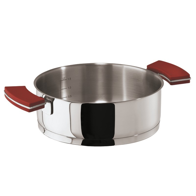 Sambonet 12'O'Clock Red Casseruola bassa 24 cm con coperchio