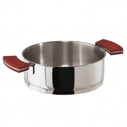 Sambonet 12'O'Clock Red Casseruola bassa 24 cm con coperchio