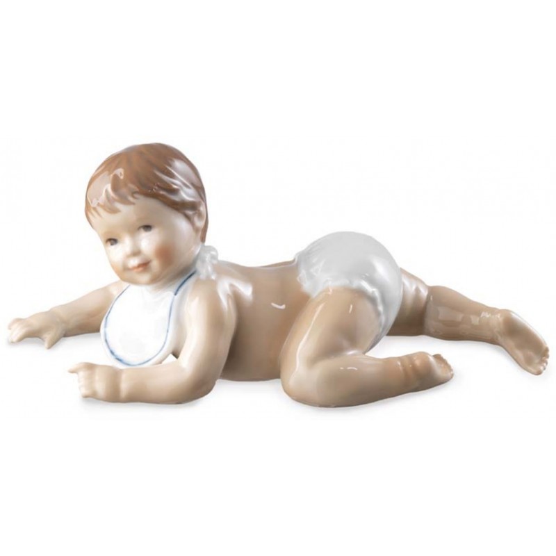 Royal Copenhagen Statuina Neonato con Bavaglino 1249245