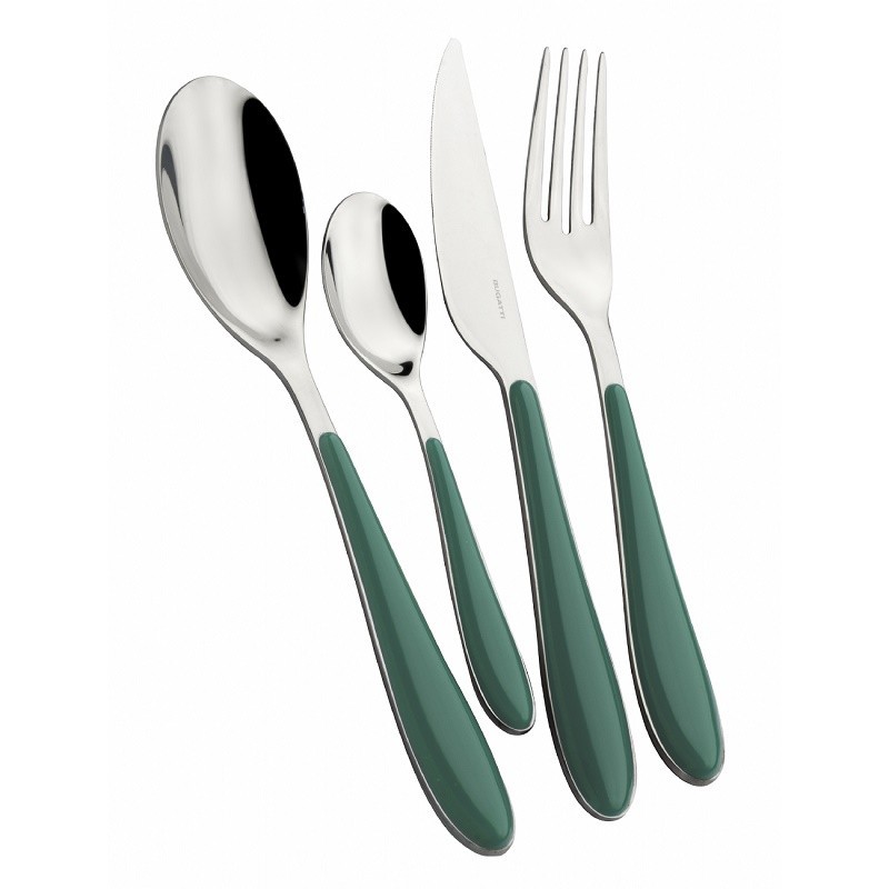 Bugatti Set Posate Colorate Gioia 24 Pz Verde Celadon