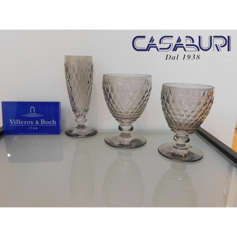Villeroy & Boch Boston Coloured Servizio Bicchieri Smoke 18 Pz