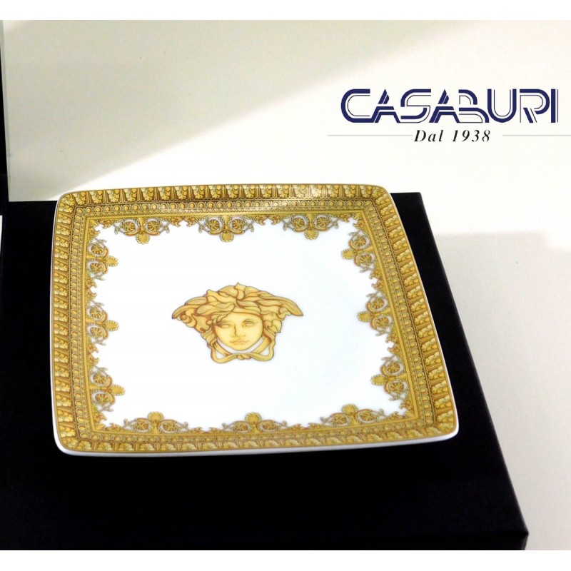Versace Baroque Bianco Coppetta Quadrata 12 cm