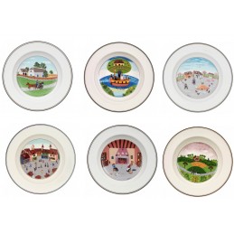 Villeroy & Boch Design Naif Set 6 Piatti Fondi 21 cm Motivi Assortiti