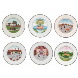 Villeroy & Boch Design Naif Set 6 Piatti Dessert 21 cm Motivi Assortiti