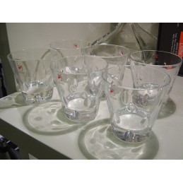 Colle Cristalleria Set 6 Bicchieri Liquore + Bottiglia Liquore