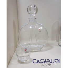 Colle Cristalleria Set 6 Bicchieri Liquore Prisma + Bottiglia Liquore