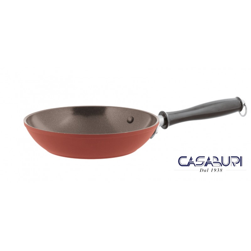 Sambonet Padella Antiaderente 20 cm Rosso 1965 Vintage Quarzo Nero