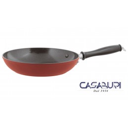 Sambonet Padella Antiaderente 24 cm Rosso 1965 Vintage Quarzo Nero