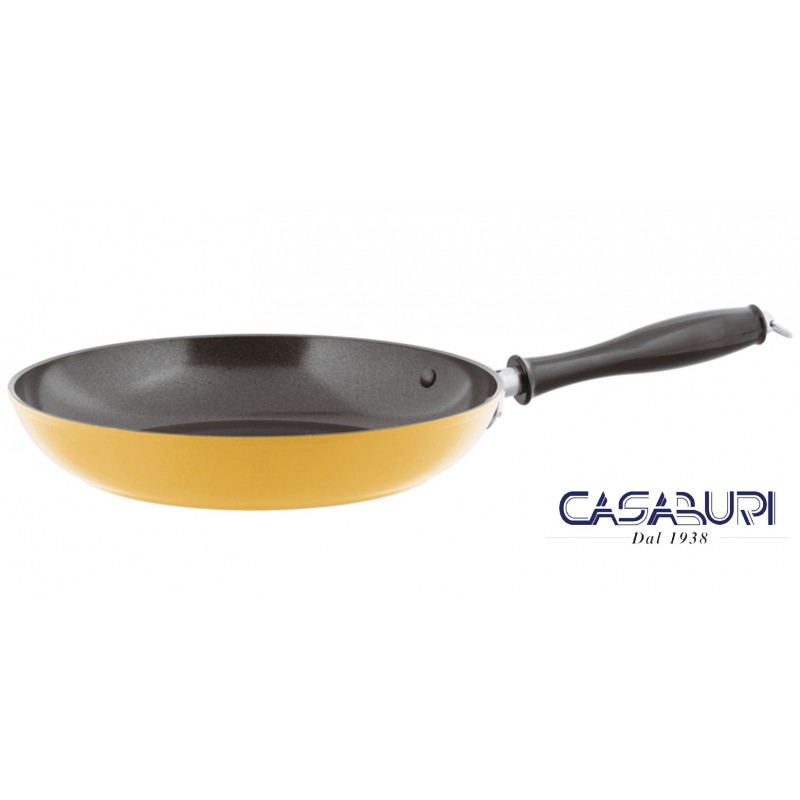 Sambonet Padella Antiaderente 28 cm Giallo 1965 Vintage Quarzo Nero