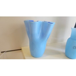 Nason Vaso Fazzoletto in Vetro di Murano H 22 cm