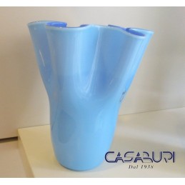 Nason Vaso Fazzoletto in Vetro di Murano H 22 cm