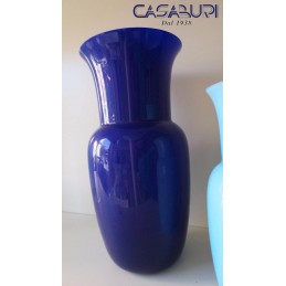 Nason Set Vaso Blu-Vaso Acquamare-Svuotatasche Vetro di Murano