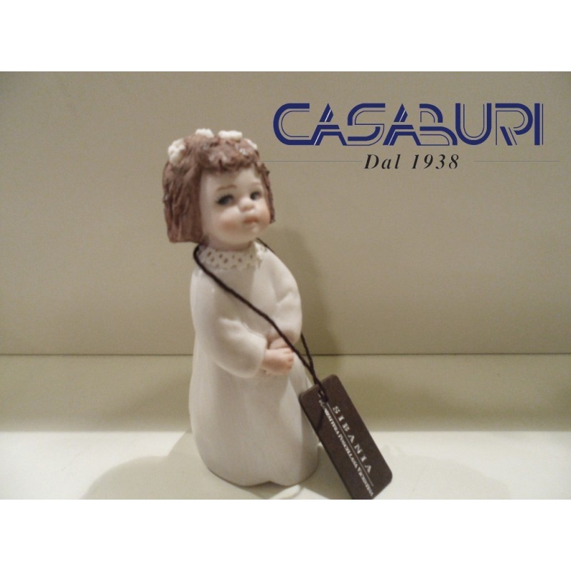 Sibania Prima Comunione 2 Statuina Manifattura Porcellana Vicentina