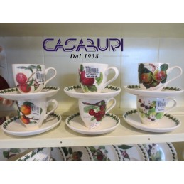Portmeirion Pomona Set 6 Tazze Caffè con Piattino PL67085