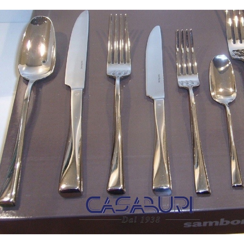 Sambonet Twist Servizio Posate 75 Pz manico cavo orfèvre 52526-76