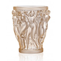 Lalique Bacchantes Vase Small Gold Luster Crystal Ref. 10547600