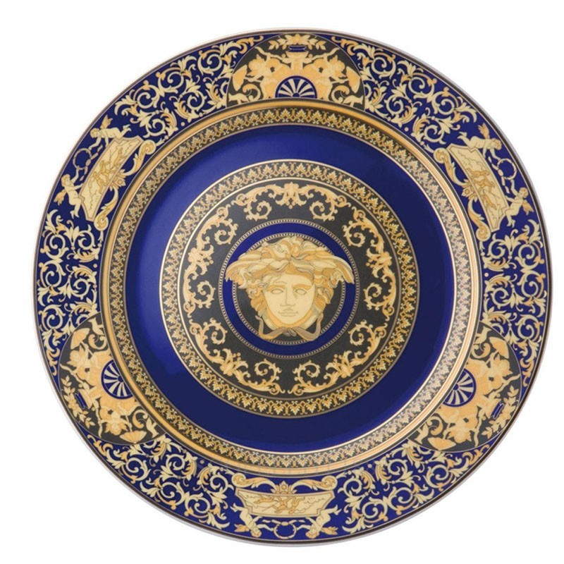 Versace Piatto Parete 30 cm Medusa Blue