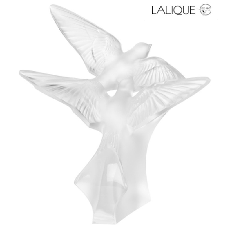 Lalique Hirondelles Two Swallows Grand Sculpture 10625200