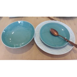 Rosenthal Mesh Aqua Dishes Dinnerware 18 Pcs