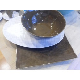 Rosenthal Mesh Walnut Table Accessories 3 Pcs