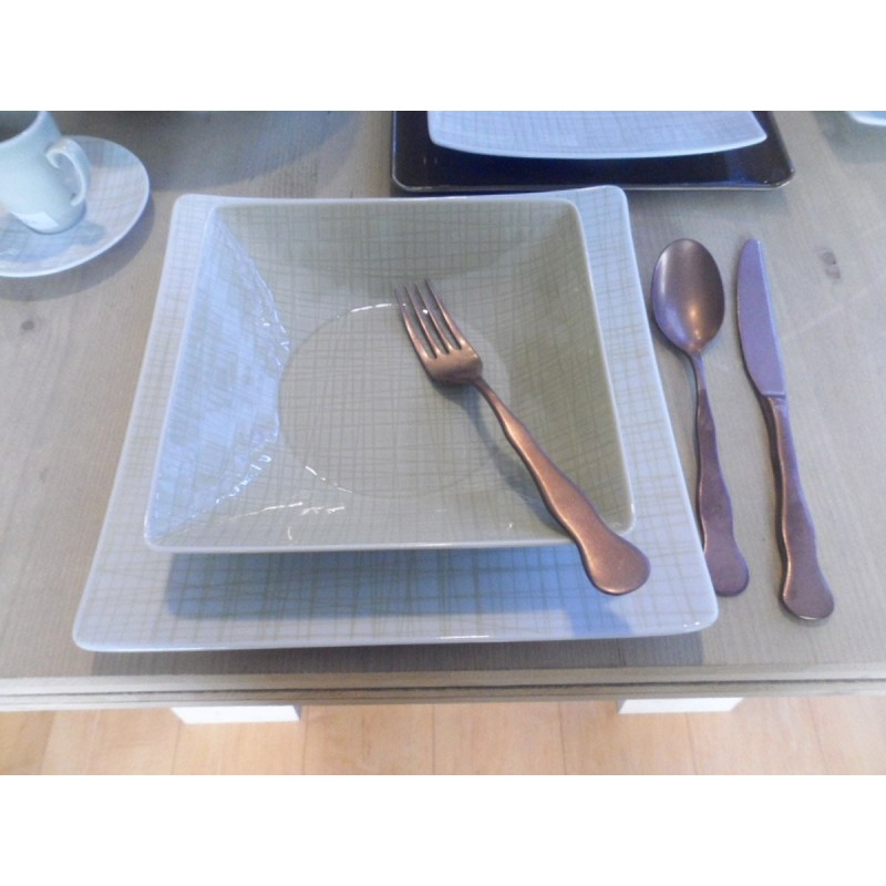 Rosenthal Mesh Cream Servizio Piatti Quadrato 18 Pz