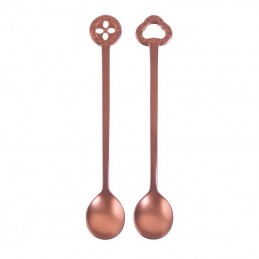Sambonet Set 2 Cucchiaini Orientali Pvd Rame